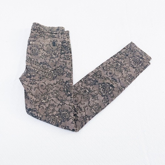 Joe's Chantilly Lace Print Blush Patterned Skinny Denim Jeans SZ26 - Picture 9 of 9